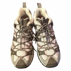 Womens Merrell J58282W Trail Walking Shoes Sz 9 Vibram Sole Elephant/Pink Hiking